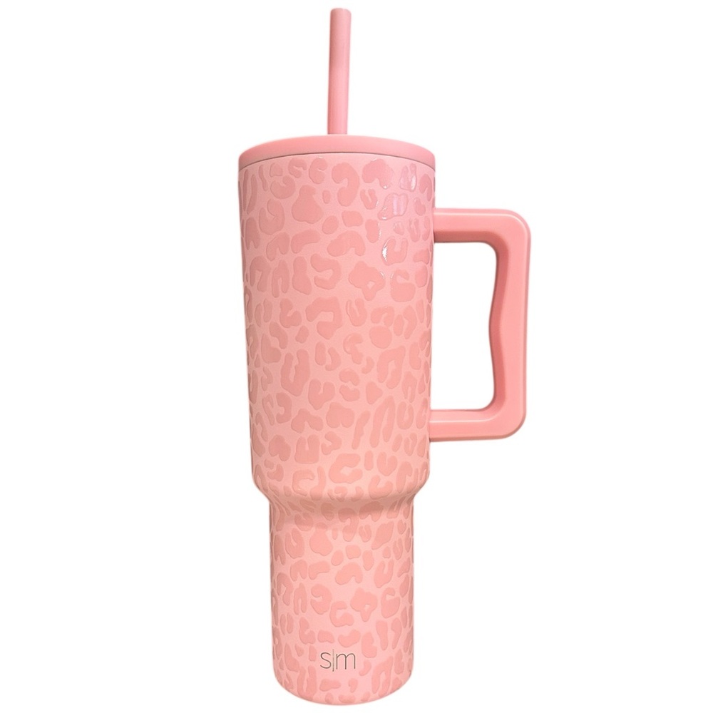 Simple Modern Pink Leopard Tumbler 40oz